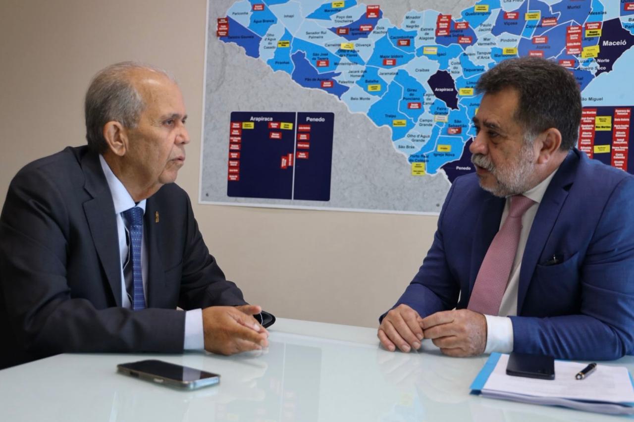 Chefia do MPAL recebe corregedor do Tribunal de Justiça e reforça compromisso de otimizar distribuição de promotores nas comarcas